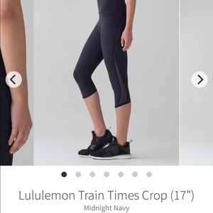 Lululemon train times crop 17” - midnight navy